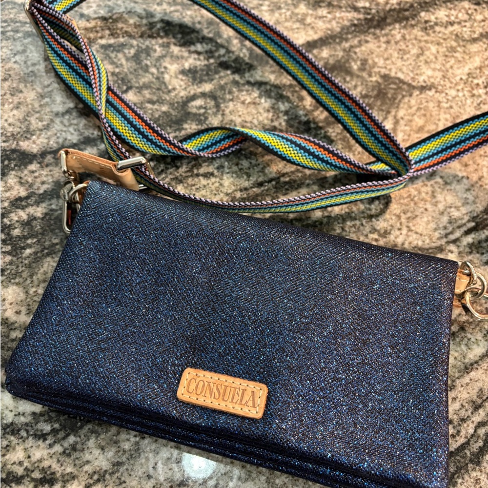 Consuela Sparkling Navy Crossbody Bag